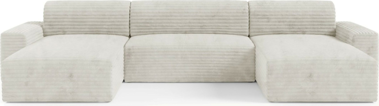 U-sofa Maison Vellé Calira, Tilia 1 stof, 300x185 cm, sovefunktion 340x140 cm, opbevaring