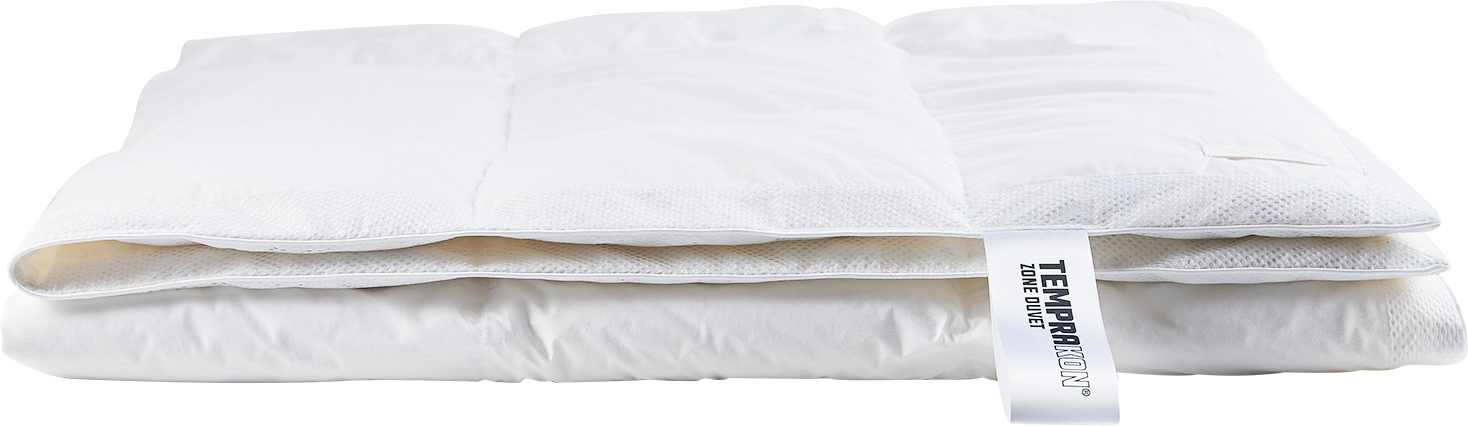 Dyne Temprakon ZONE 140x200 cm Sval, TempraCool & Batist, 250 g TempraDown, 100 % bomuld, OEKO-TEXÂ®-certificeret, allergivenlig, 10 års garanti