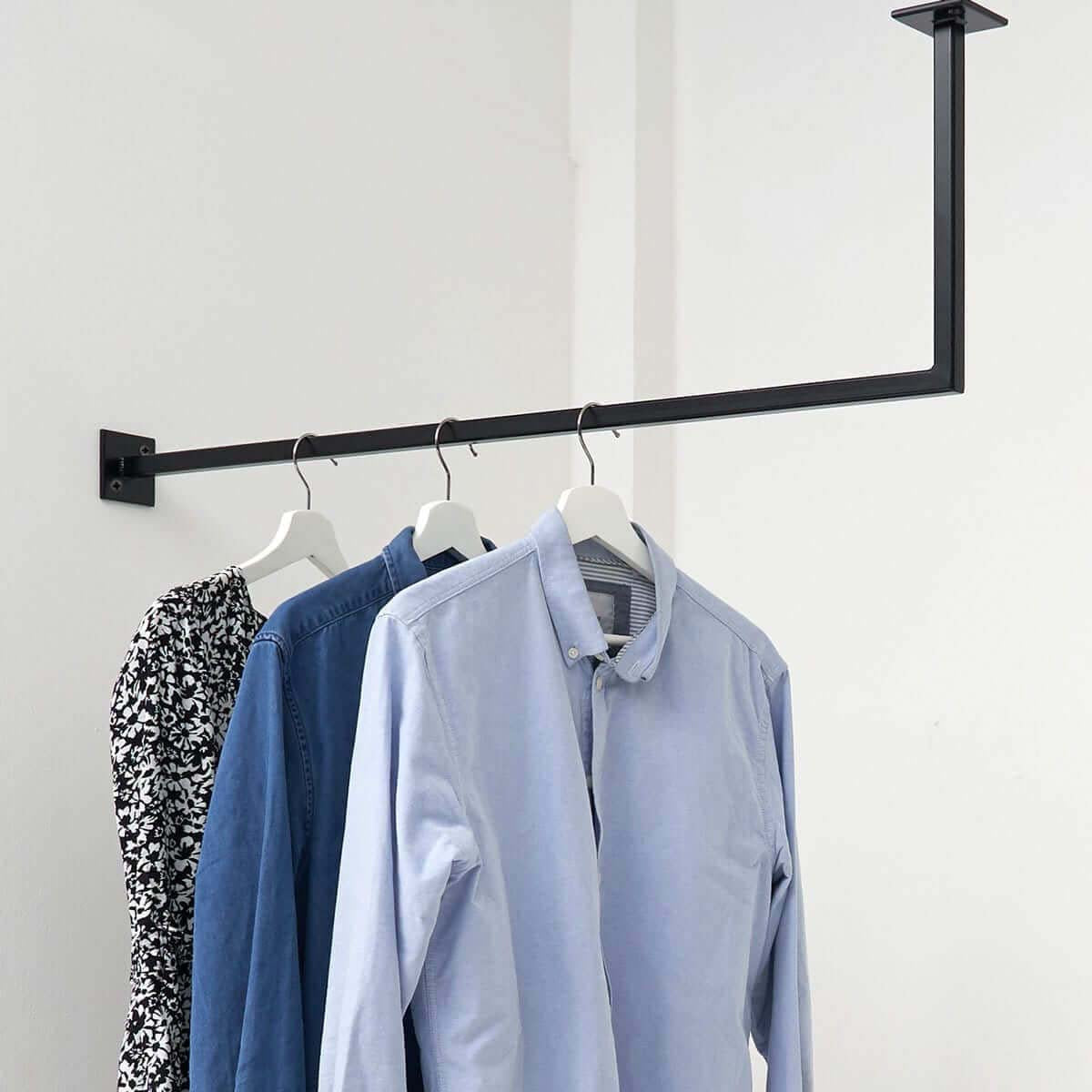 Tøjstang SIMPLE HANGIN, B100 cm, sort, 30 cm