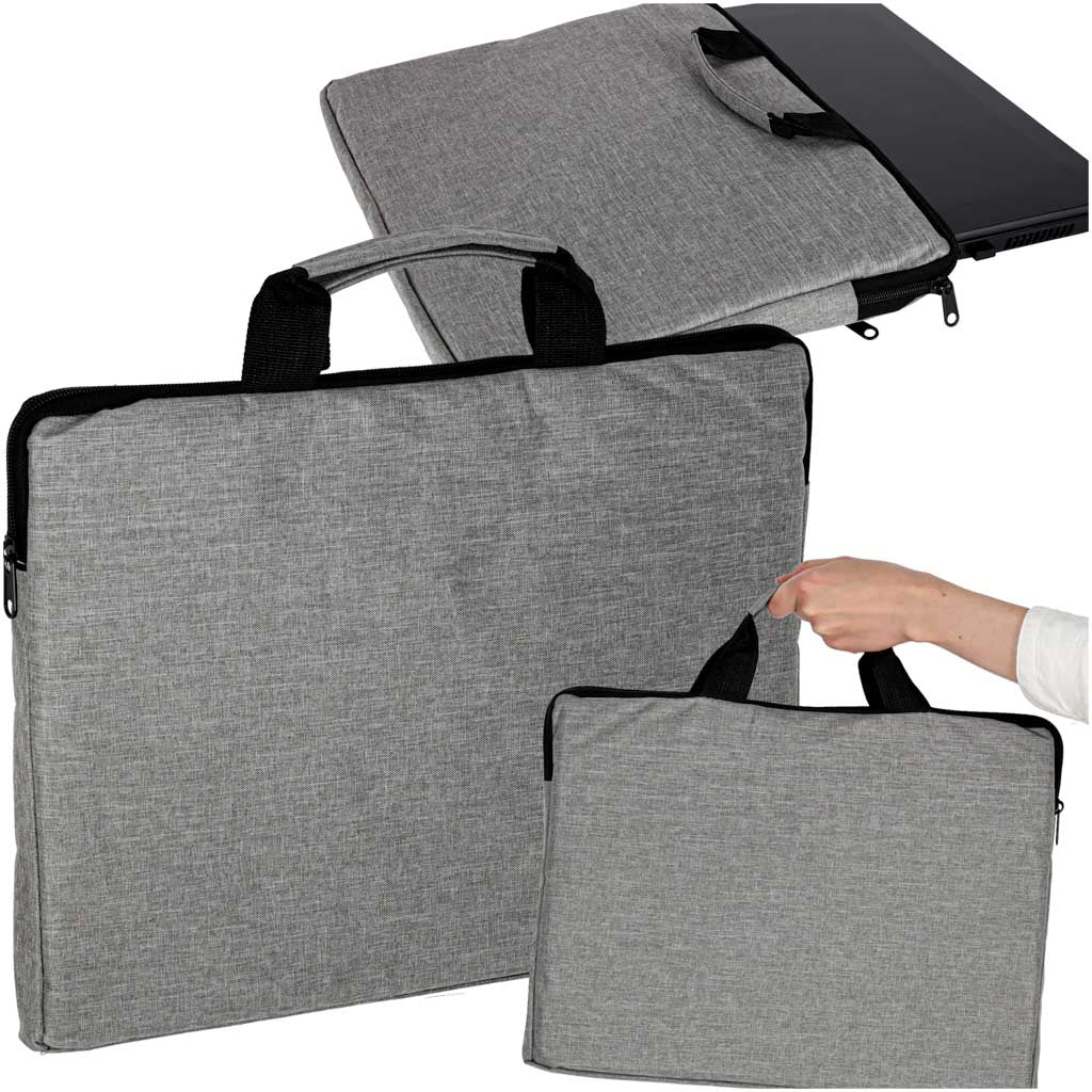 Laptoptaske 15,6 tommer etui cover dokumentmappe dame herre grå