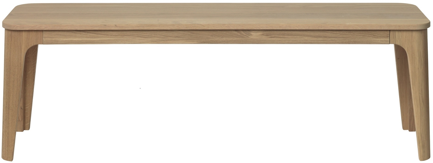 Entrébænk Nordique Design Amalfi  -  hvidolieret eg, L140 x D34 x H45 cm