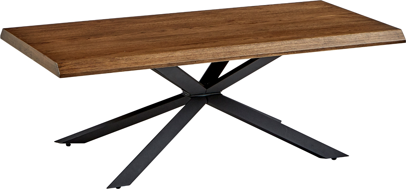 Nordique Design sofabord, loungebord Arno i røget egetræ med sorte metalben L130xB68 cm