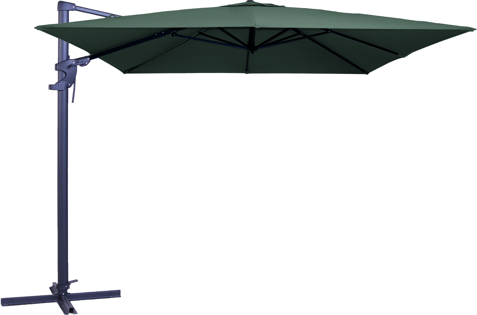 Hængeparasol med sidearm Nordique Design Colmar mørkegrå 300x300 cm aluminium/stål