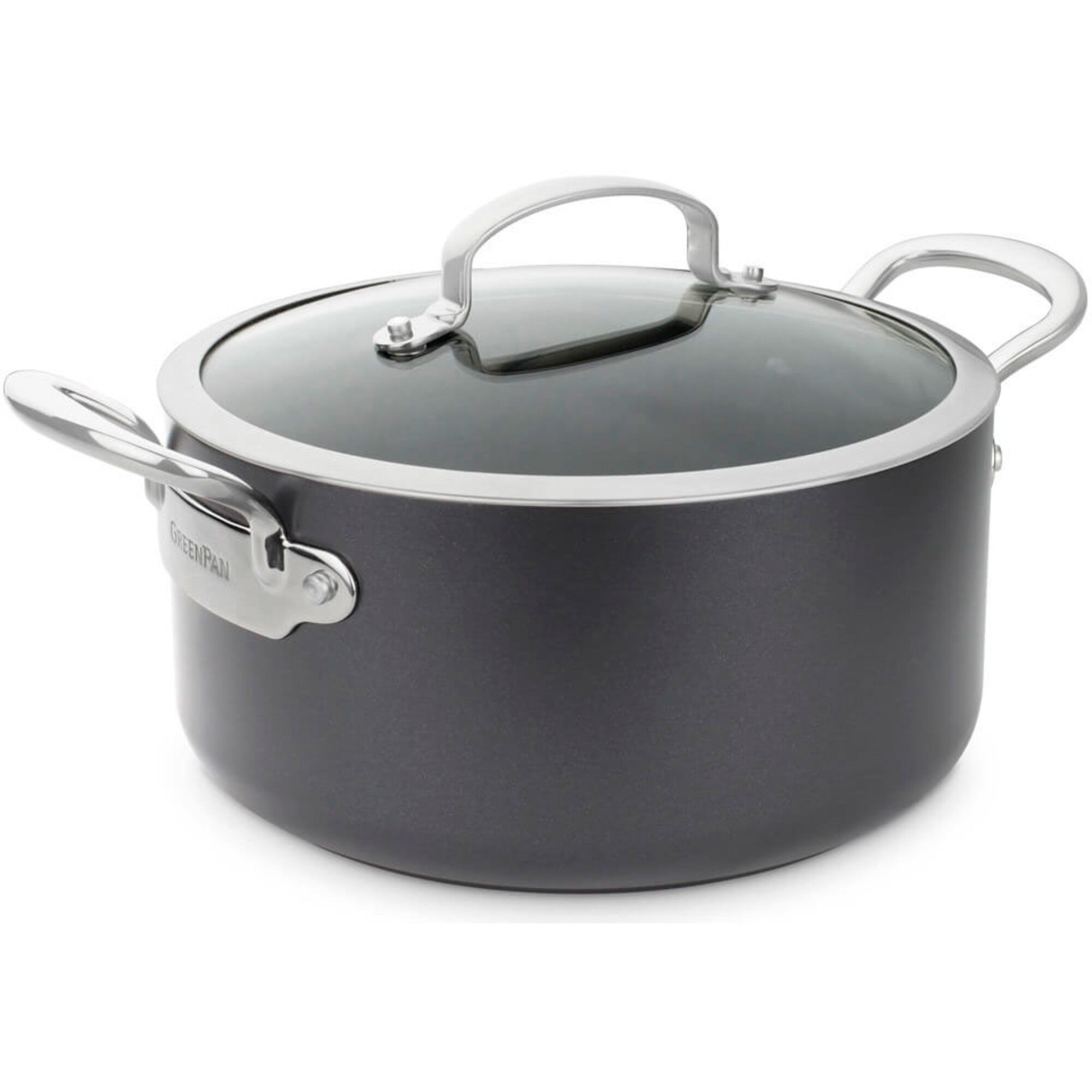 Greenpan Barcelona gryde m. låg 24 cm.