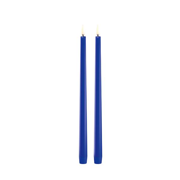 Uyuni Lighting LED Taper kronelys, H32 cm, smooth, 2 pak - Royal blue Royal blue : Erling Christensen Møbler