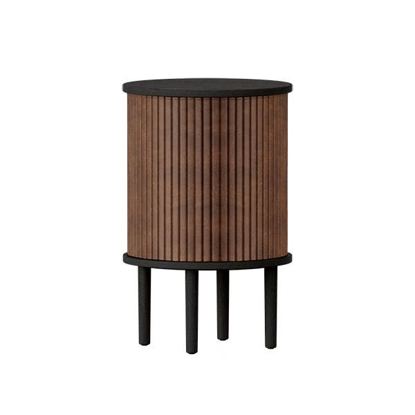 Umage Audacious sidebord - Sort eg - Hasselnød kunstlæder  : Erling Christensen Møbler