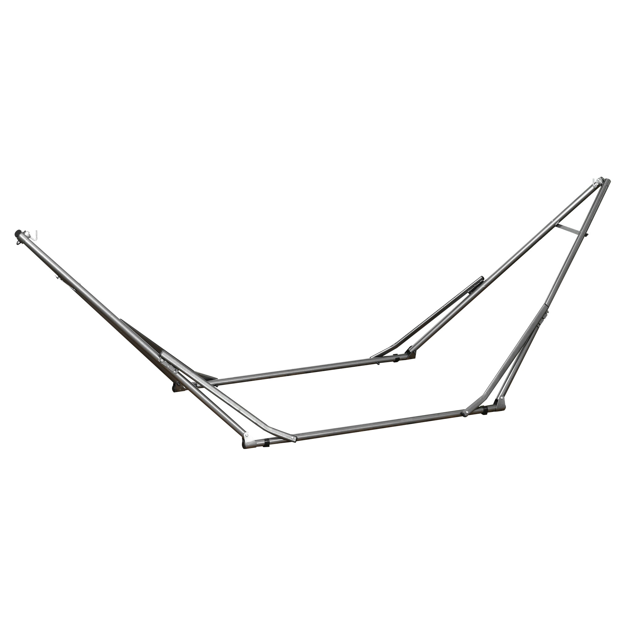 2-i-1 hængekøjestativ, vejrbestandigt, tørrestativ til tøj, 290 cm x 92 cm x 88 cm, sort