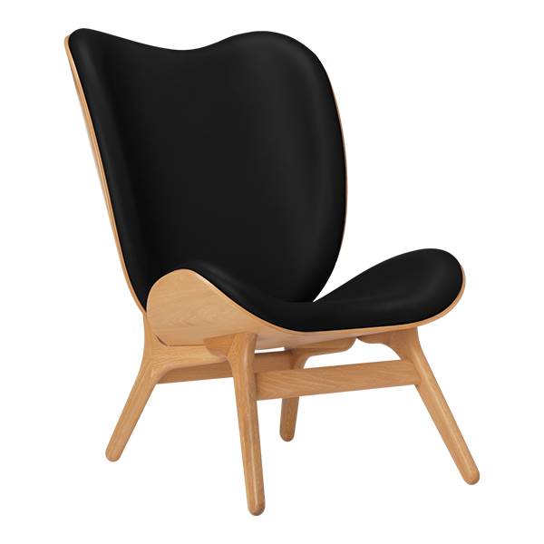 Umage A Conversation Piece - Høj - Oak/Sort læder  : Erling Christensen Møbler