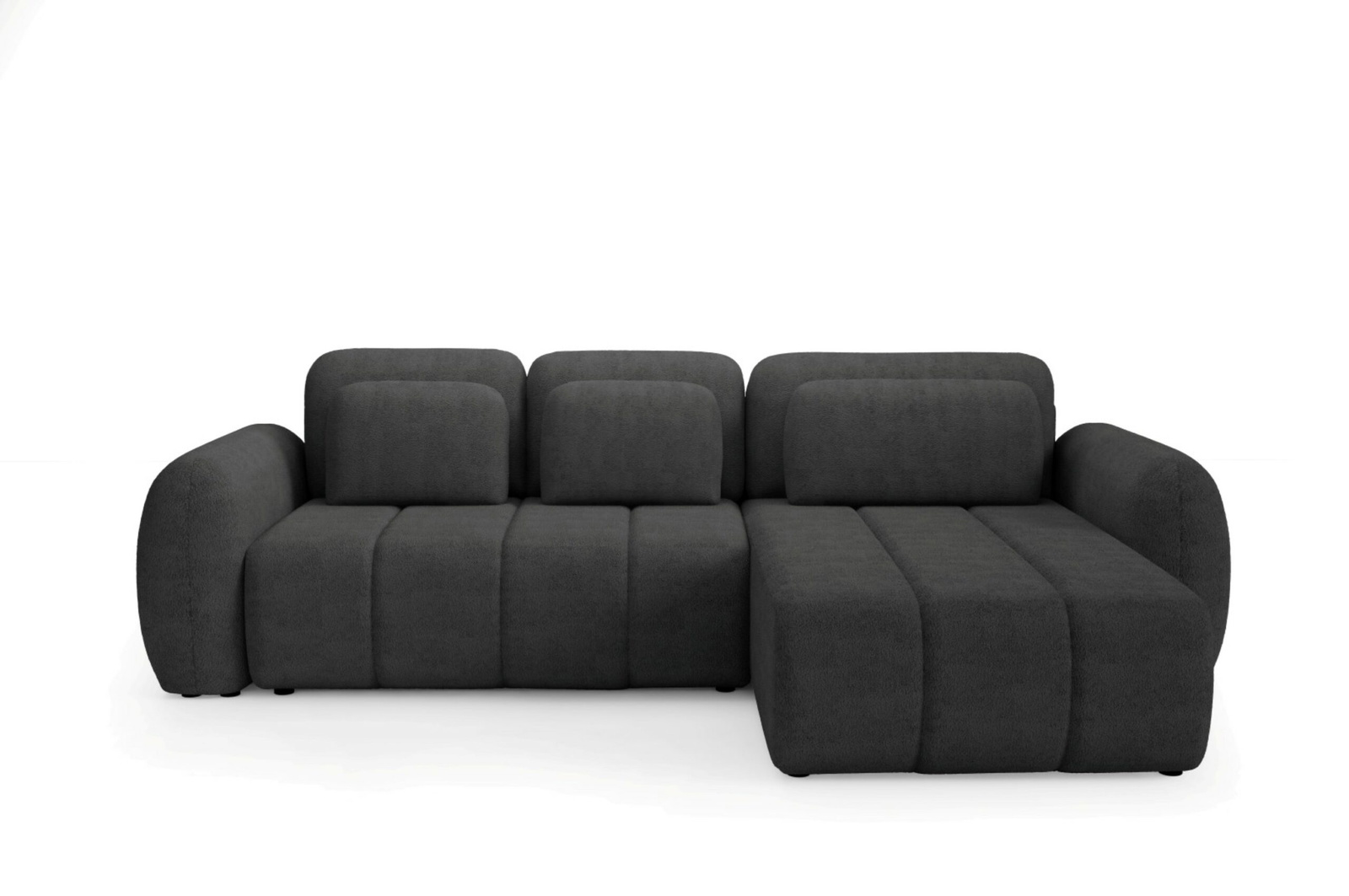 Hjørnesofa Maison Vellé Norvella loungesofa Quelle 92 bouclé stof 304x190 cm sovefunktion 240x140 cm med opbevaring