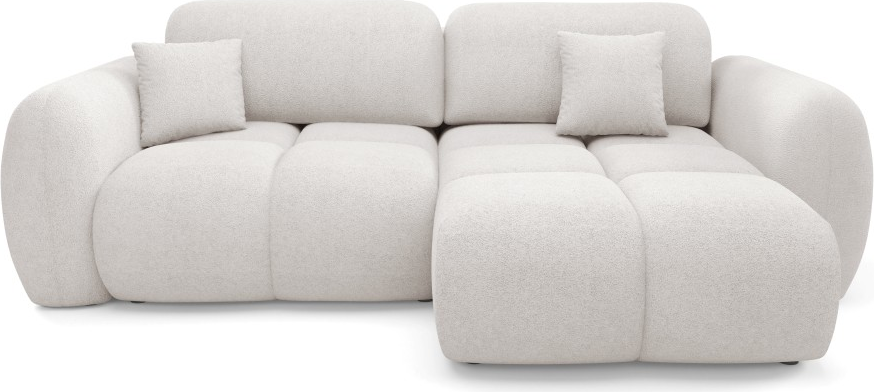Hjørnesofa Maison Vellé Lunelle Quelle 01, loungesofa 270x165 cm - sovesofa 200x140, 100% polyester