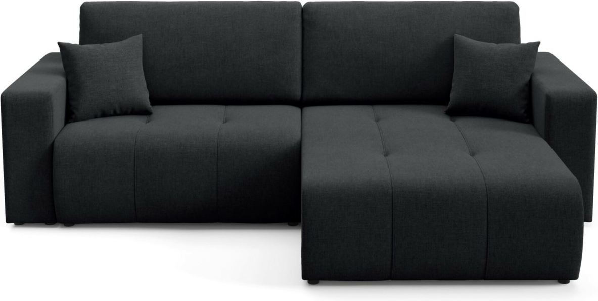 Hjørnesofa Maison Vellé Novento  -  loungesofa med sovefunktion 200x132, Wind 99 stof, vendbar med skjult opbevaring