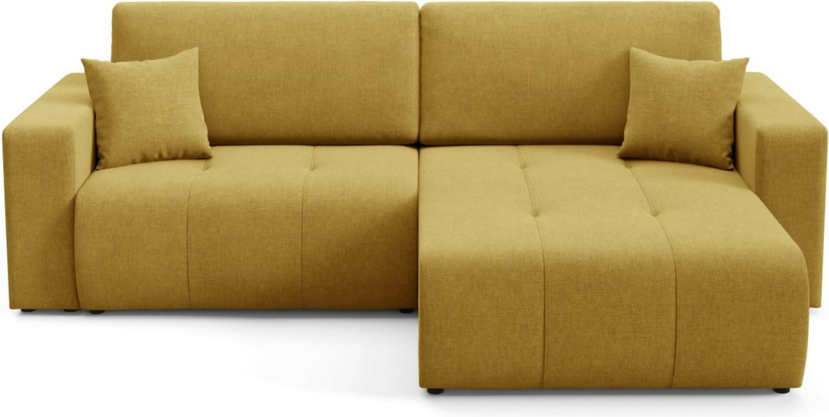 Hjørnesofa Maison Vellé Novento loungesofa H82ÃB244ÃD102 cm, sovefunktion 200Ã132 cm, stof Wind 48 100% polyester, vendbar, skjult opbevaring