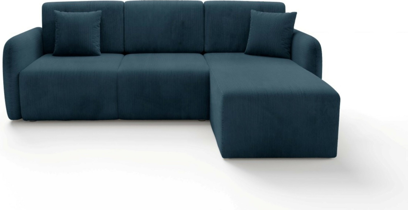 Hjørnesofa Maison Vellé Sorella loungesofa Poso 05 stof 245x185 cm sovesofa 200x140 opbevaring universal hjørneløsning