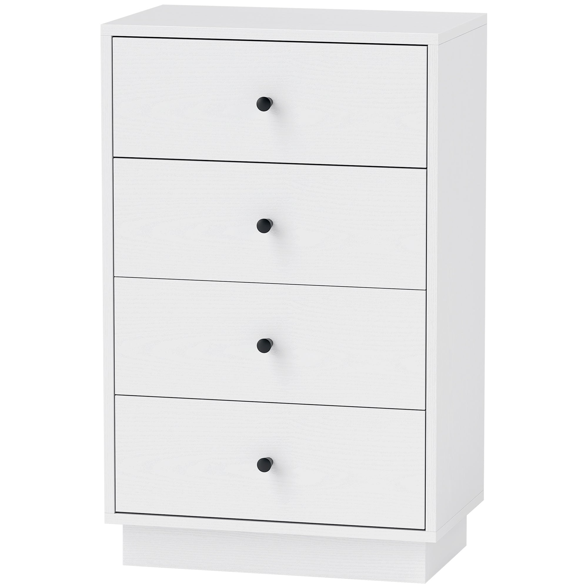 Kommode med 7 skuffer i træ i moderne stil 47 x 29 x 75 cm hvid