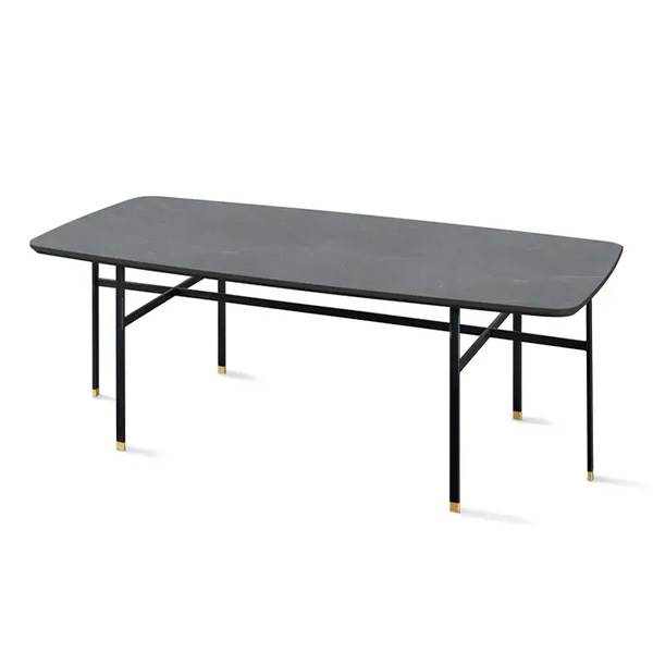 Skovby SM244 / SM263S sofabord - 130 x 65 cm - Bordplade: Grå keramik  : Erling Christensen Møbler
