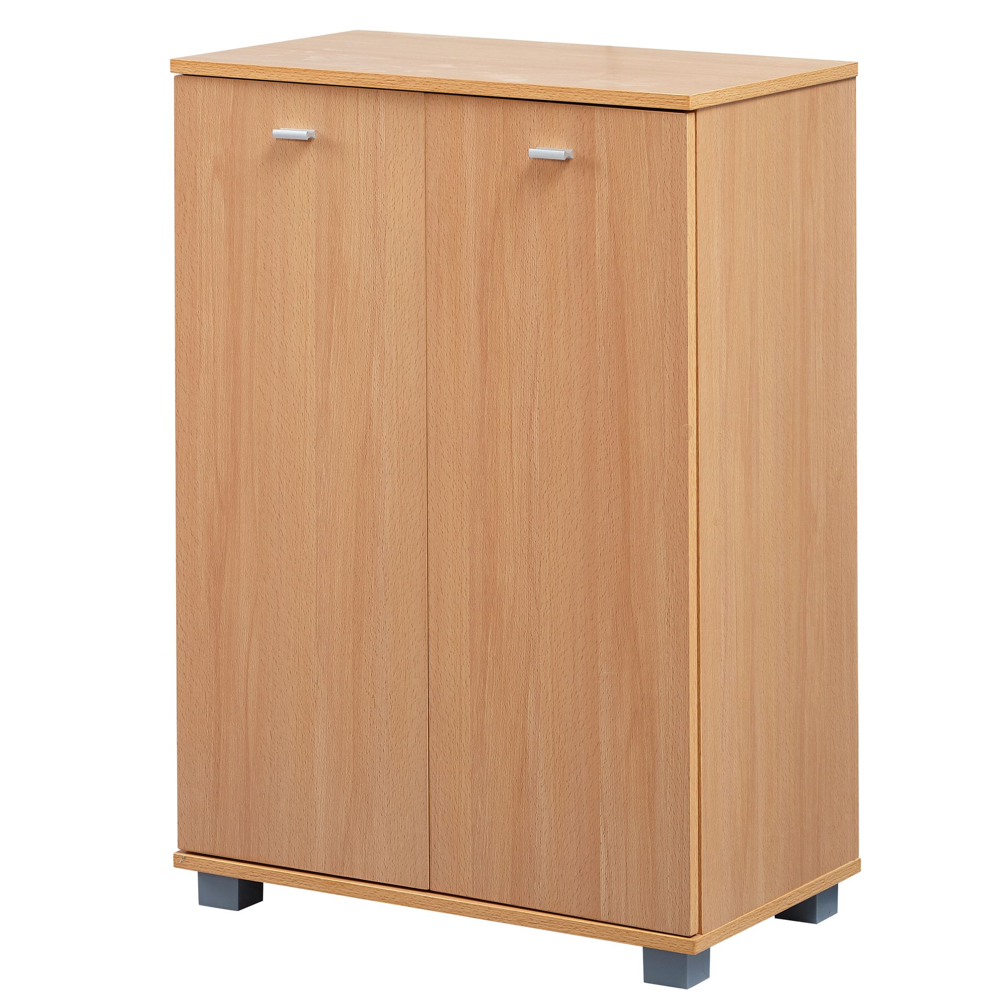 Skoskab med plads til 12 par sko, 60 x 90 x 35 cm, farve: natur brun