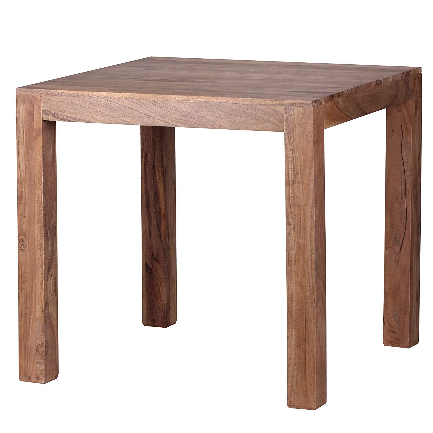Kvadratisk spisebord i smukt akacietræ, FSCÂ®-certificeret, B80xL80xH76cm