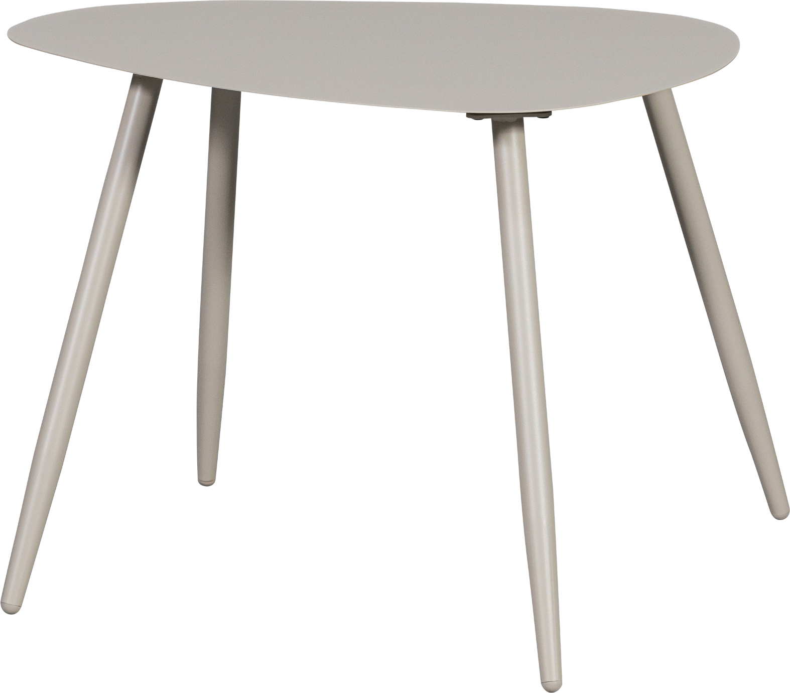 Sidebord WOOOD Aivy lysegråt småbord til stue og udendørs H50xB51xL68 cm metal
