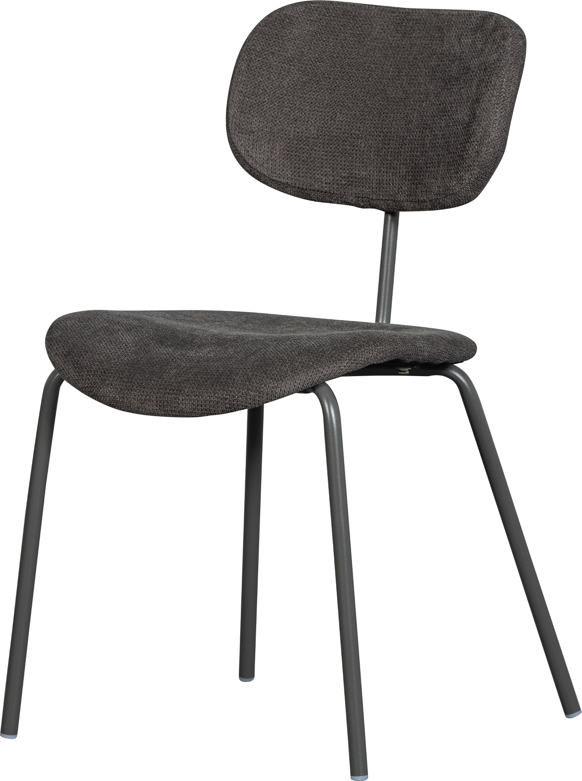 Spisebordsstol WOOOD Link brun/grå polyester ribbet stof H78xB45xL54 cm