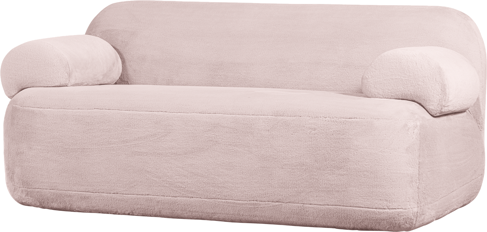 2-personers sofa WOOOD Jolie lys rosa polyester 183x95x80 cm