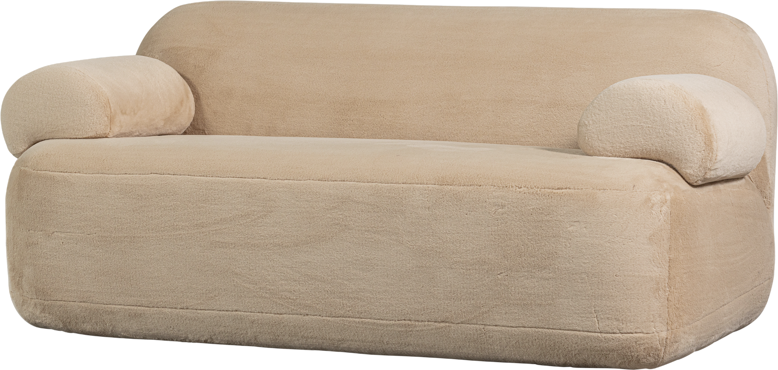 2-personers sofa lovesæde WOOOD Jolie i polyester natur 183x95x80 cm