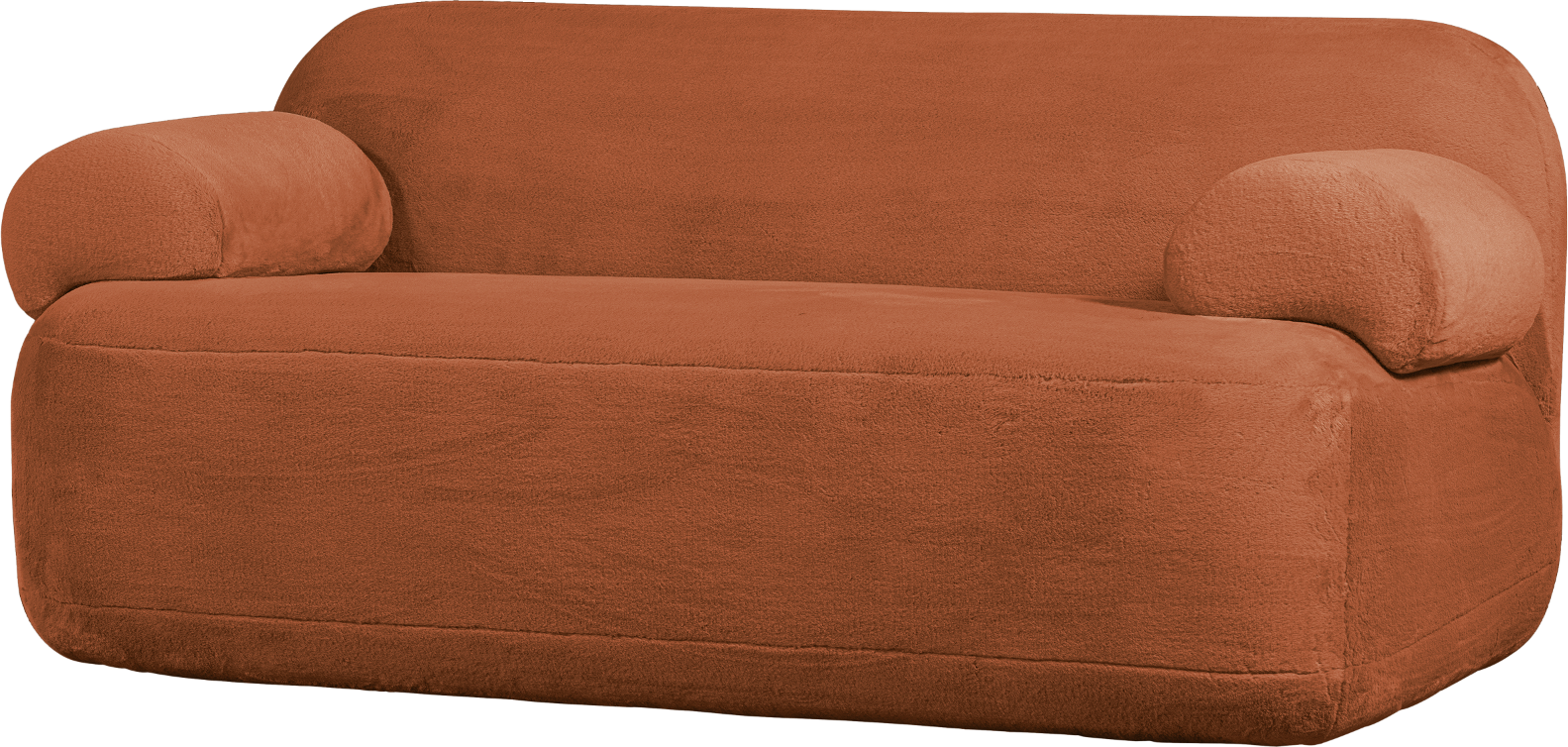 2-personers sofa WOOOD Jolie rust polyester H80xB183xD95 cm