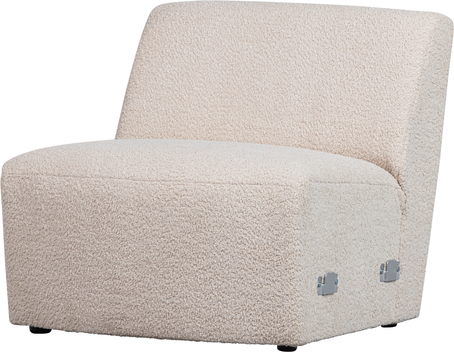 1-sæders modulsofa WOOOD Coco creme bouclé polyester