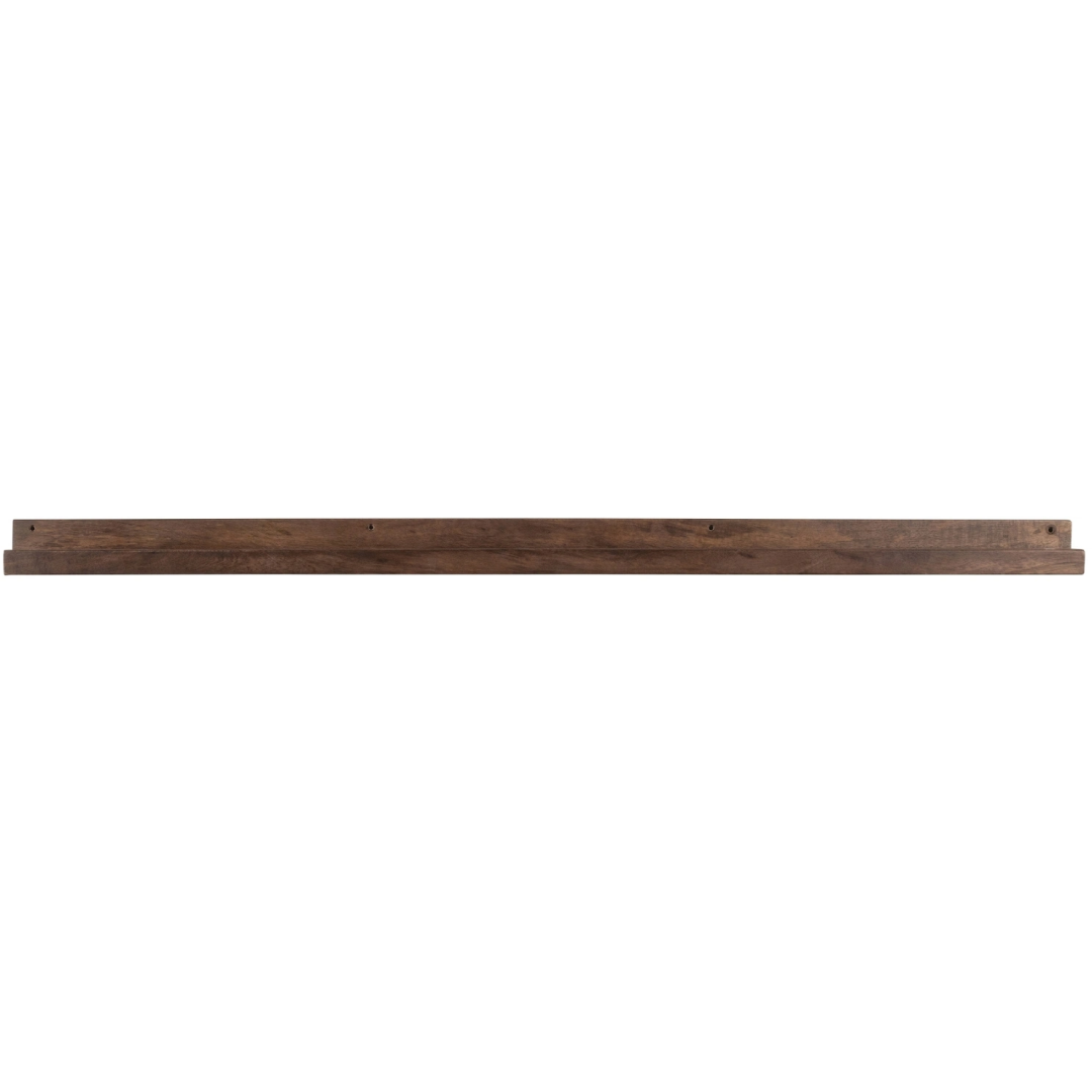 Billedhylde WOOOD Studio i mangotræ valnød-brun væghylde H5 x B120 x D10 cm
