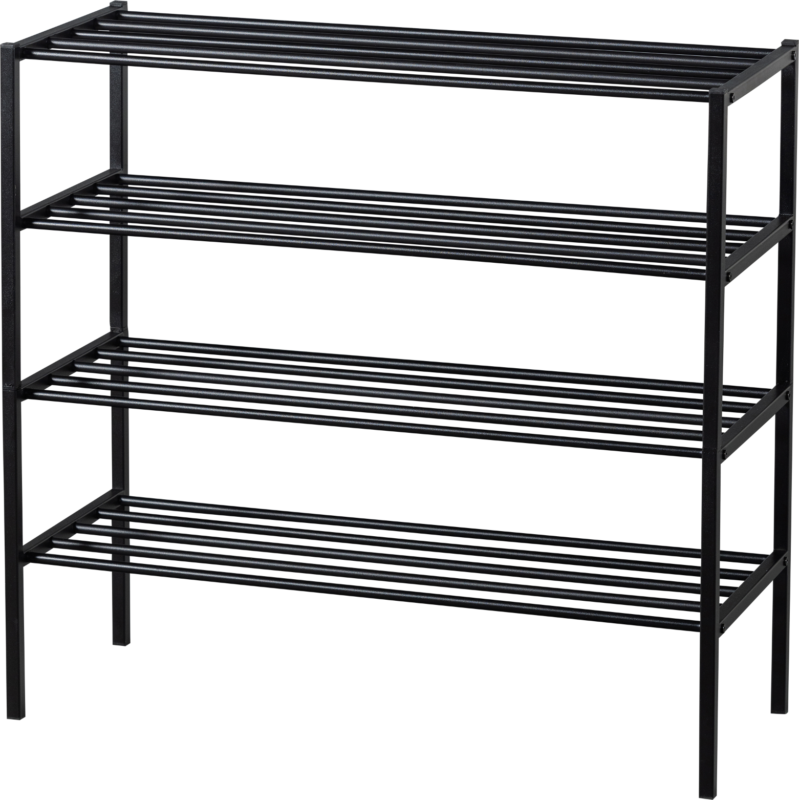 Opbevaringsreol WOOOD Ferro sort  -  stabelbar jernreol H80xB85xD35 cm