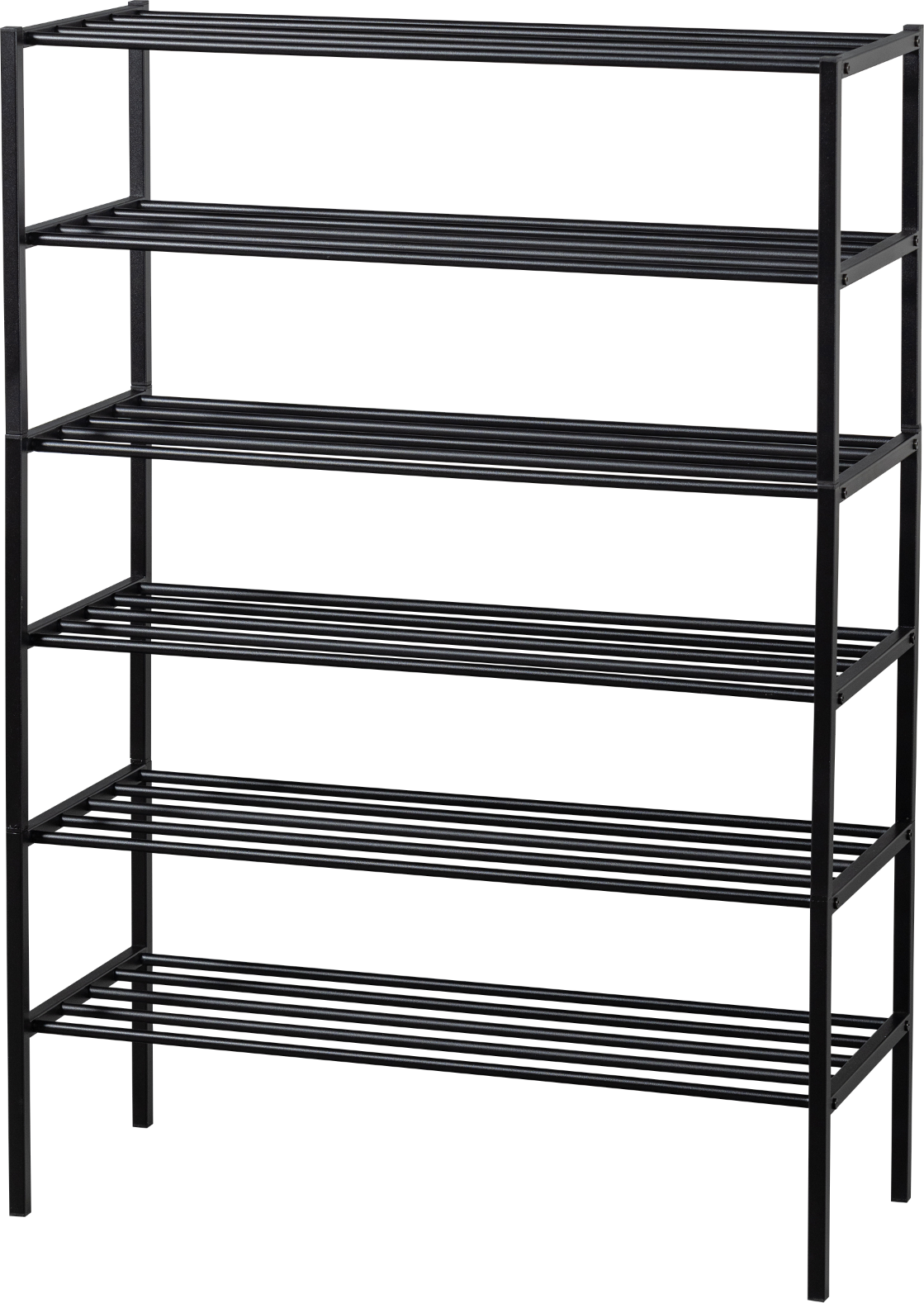 Reol WOOOD Ferro sort jern H120xB85xD35 cm stabelbar opbevaringsreol