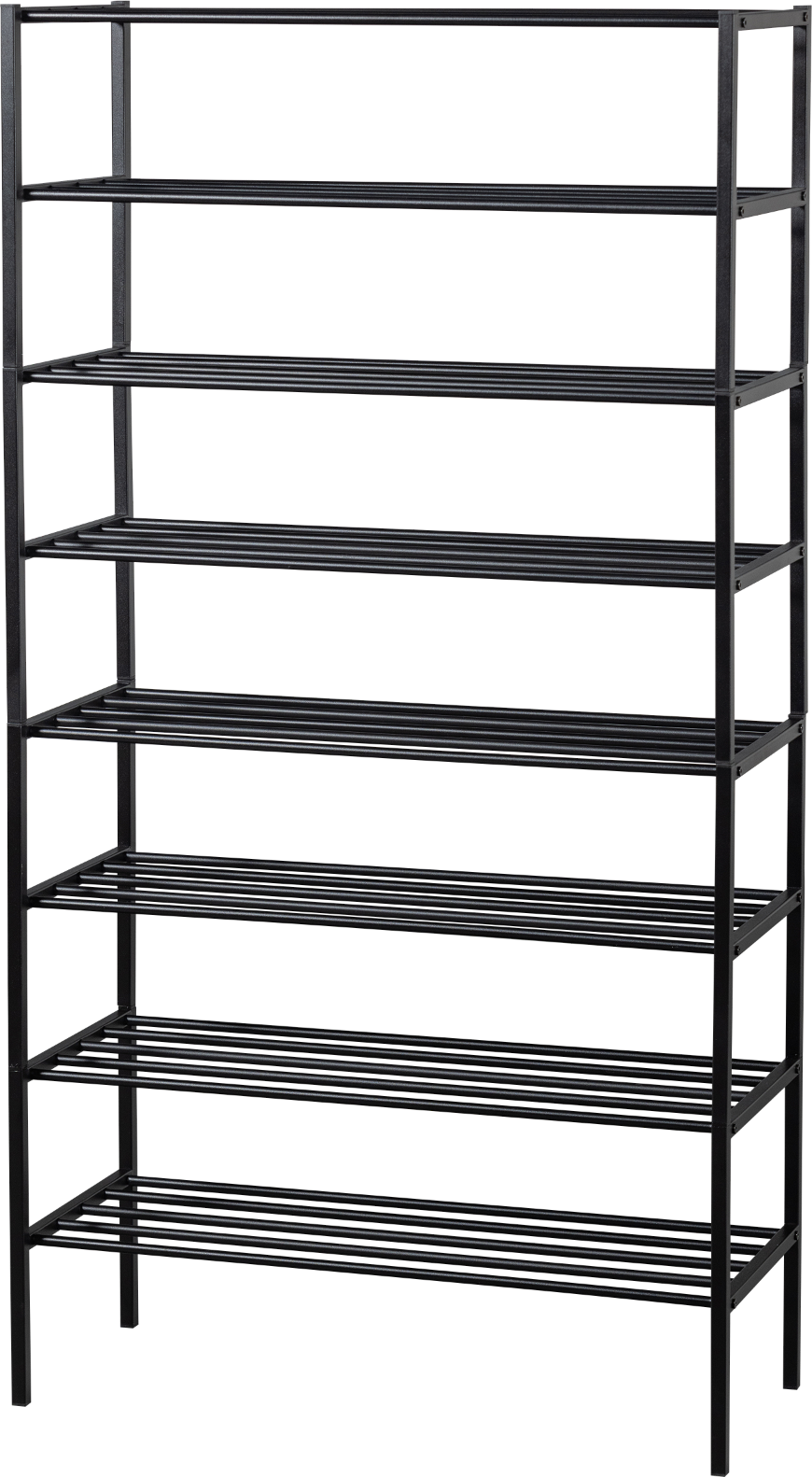 Reol WOOOD Ferro sort jern H160xB85xD35 cm stackable skohylde hyldereol til opbevaring