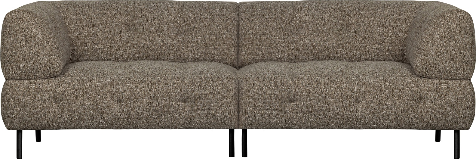 4-personers sofa WOOOD Lloyd mørkebrun polstret stofsofa med tidløst elegant design H75xB245xD90 cm