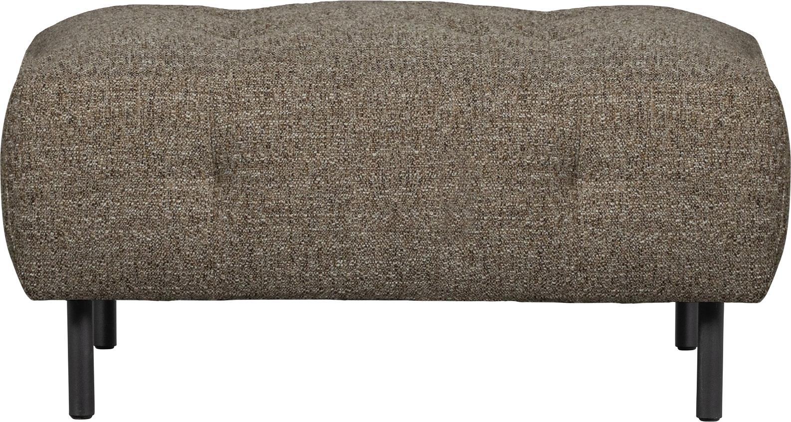 Sofapuf WOOOD Lloyd mørkebrun fodskammel i polyester B90 D90 H45 cm