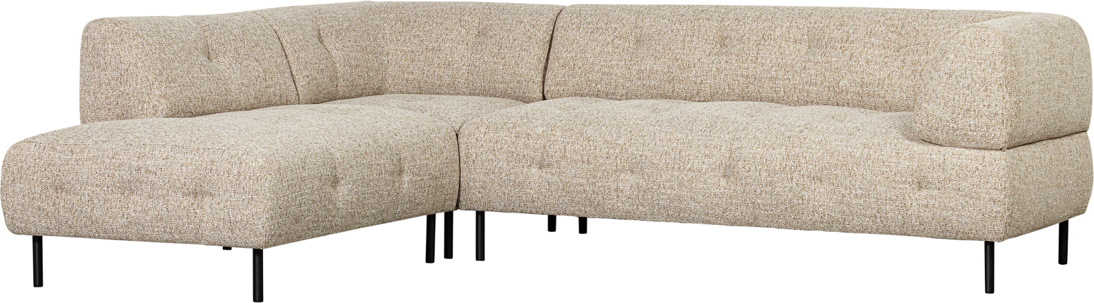 Hjørnesofa venstrevendt WOOOD Lloyd natur 205x267 cm polyester