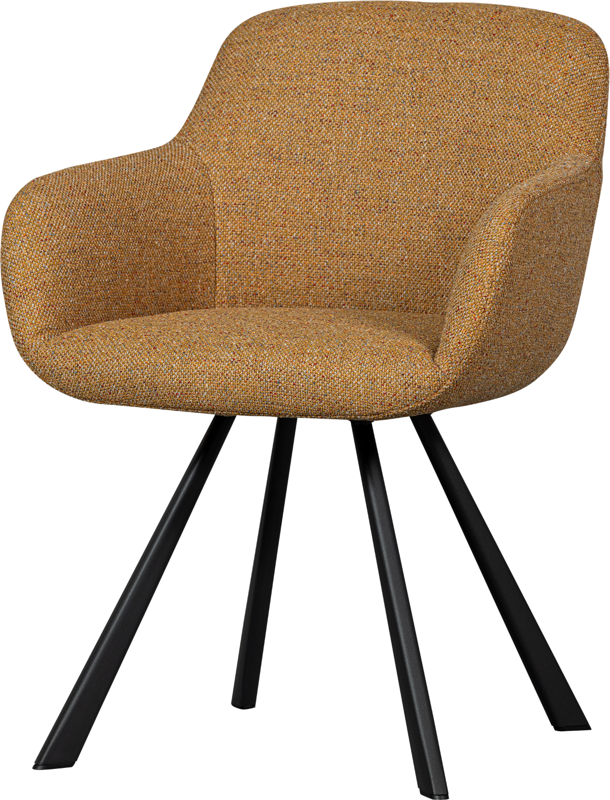 Spisebordsstol WOOOD Juno karry polyester med kurvet ryglæn H79ÃB58ÃD58 cm