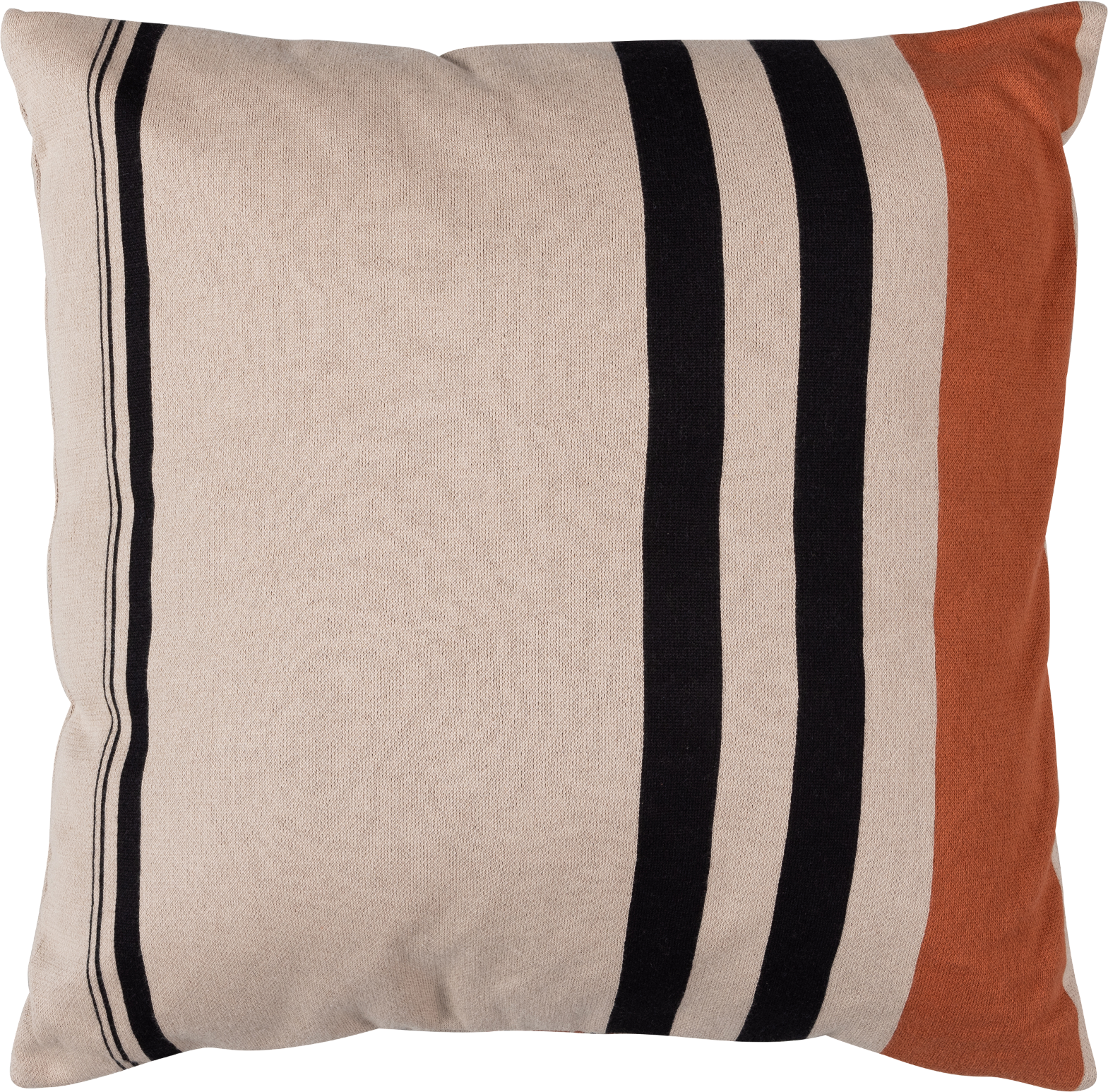 Pyntepude WOOOD Collection Hani bomuld 60x60 cm beige/sort