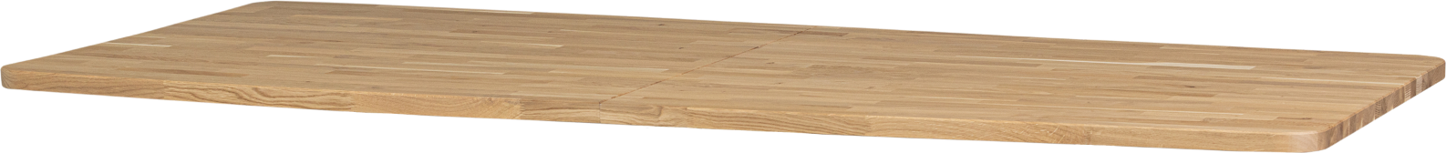 Bordplade til plankeborde WOOOD Tablo egetræ natur 240x100 cm med afrundet kant