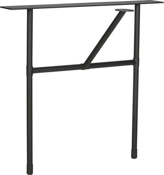 Understel til plankebord WOOOD Tablo H-Leg, Sort metal bordben H72ÃL79ÃD36 cm