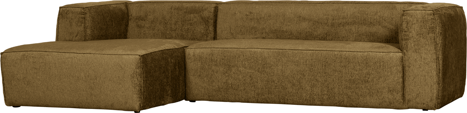 Hjørnesofa venstrevendt WOOOD Bean velour rust 305 cm bredde