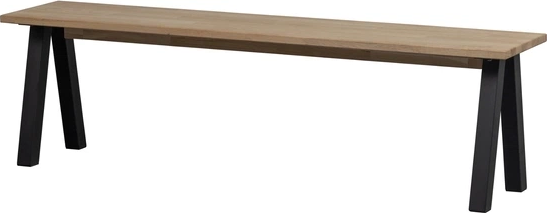 Spisebænk WOOOD Tablo i FSC-certificeret eg/Sort metalbase, 160 cm