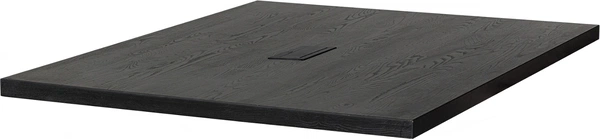 Tillægsbordplade WOOOD Tablo Lungo ask sort 150Ã120 cm med strømstik & USB