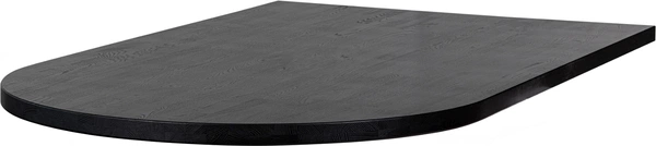 Tillægsplade WOOOD Tablo Lungo FSC-certificeret sort ask 210Ã120Ã5 cm uden strømstik