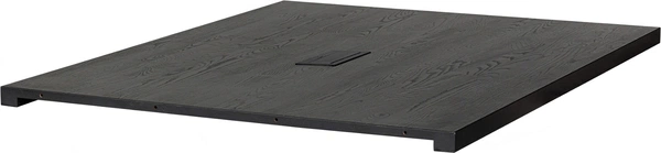 Tillægsplade WOOOD Tablo Lungo  -  sort asketræ 150Ã120Ã5 cm med strømstik/USB