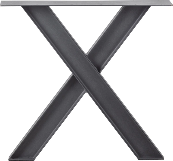 Bordben WOOOD Tablo Industrial X-Leg understel i sort pulverlakeret stål H72 cm