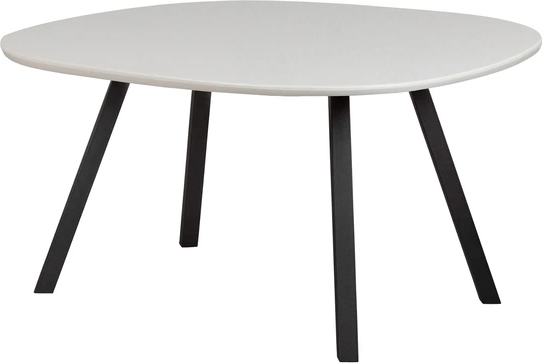 Rundt spisebord WOOOD Tablo N Ø130 cm i bleget ask med mat sorte metalben