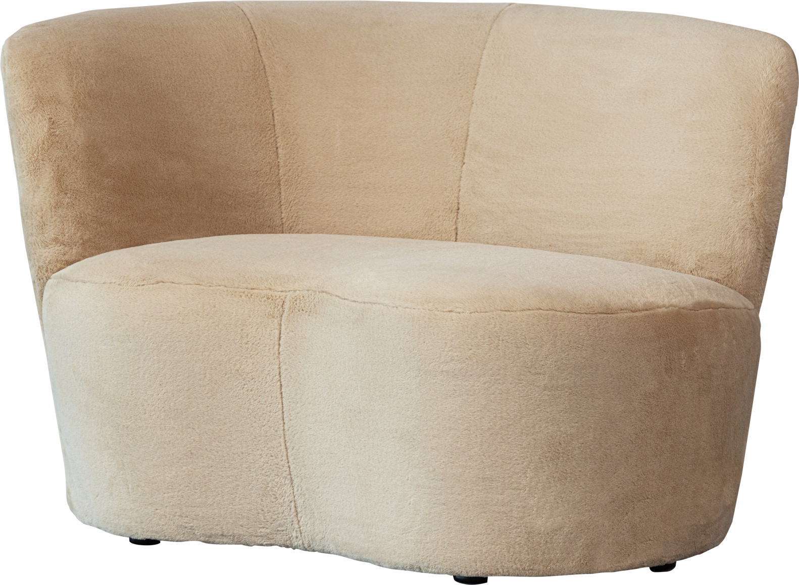 Sofabænk WOOOD Stone venstrevendt natur polyester  -  112x80x73 cm