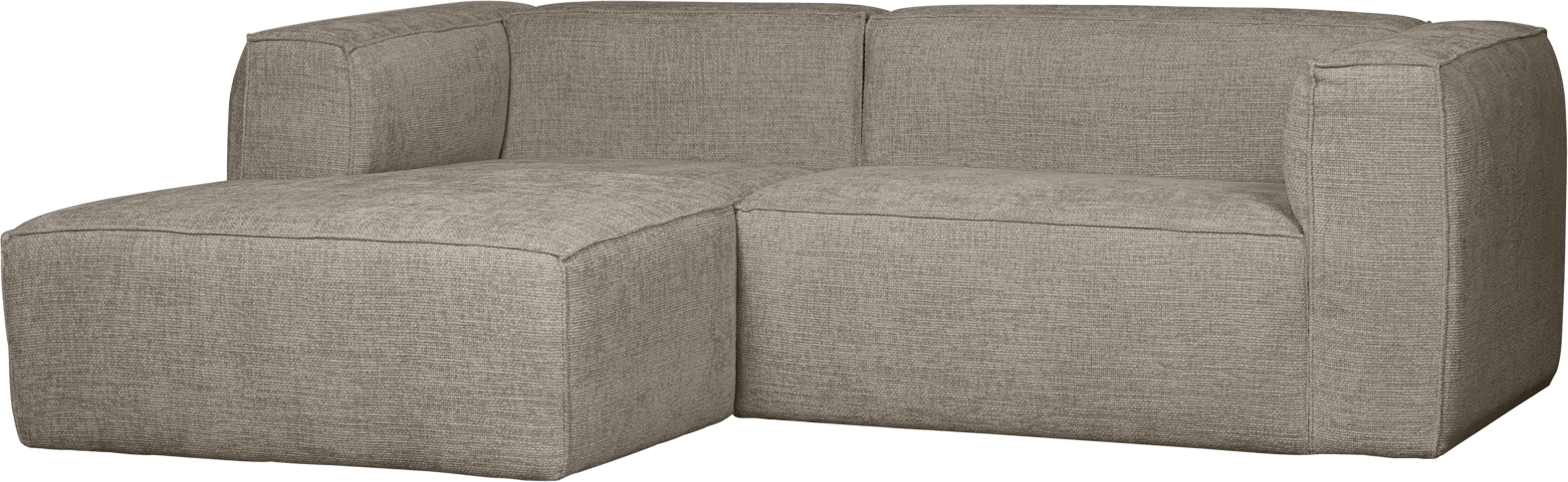 Chaiselong sofa WOOOD Bean venstrevendt travertin polyester 254x178 cm