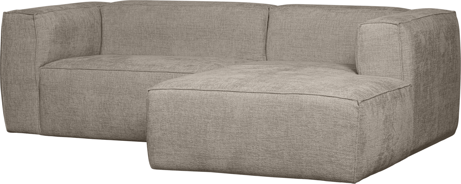 Chaiselong sofa WOOOD Bean højrevendt travertin polyester H73Ã178Ã254 cm