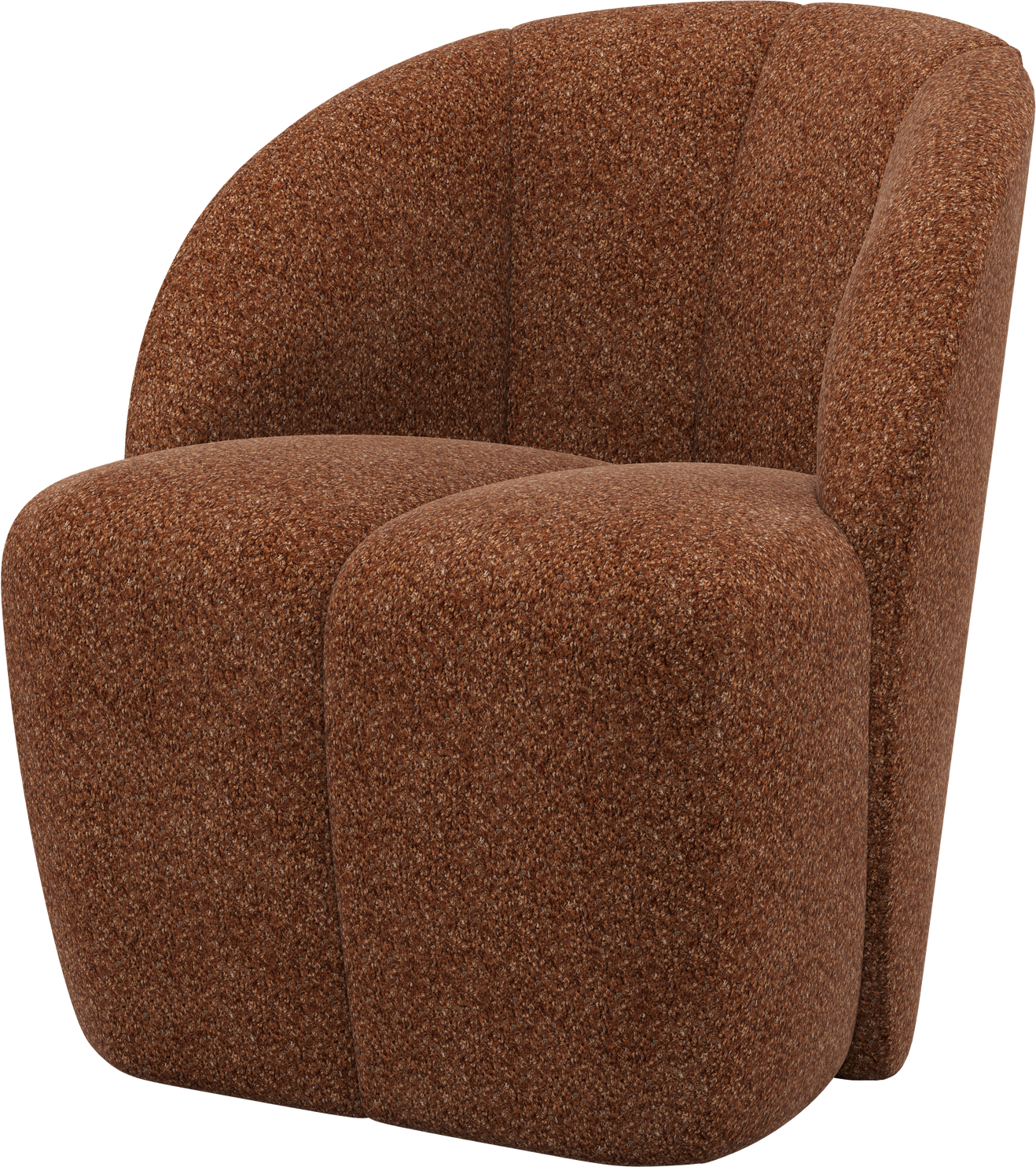 Lænestol WOOOD Mojo hvilestol, rustbrun chenille 100% polyester, drejefunktion, blød og fyldig