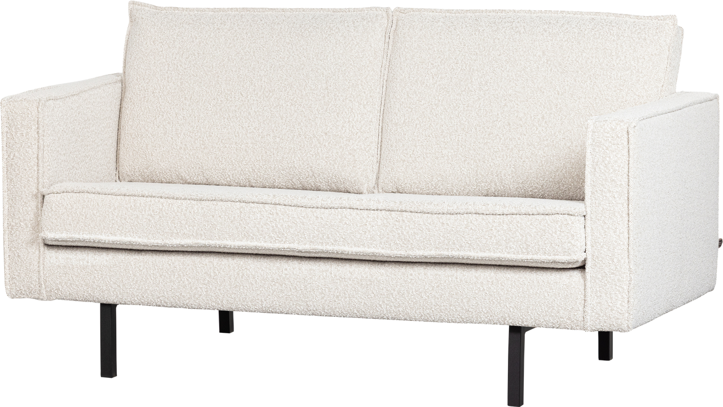 2-personers sofa WOOOD Rodeo  -  naturfarvet Colmar bouclé, kompakt 150 cm, 100% polyester